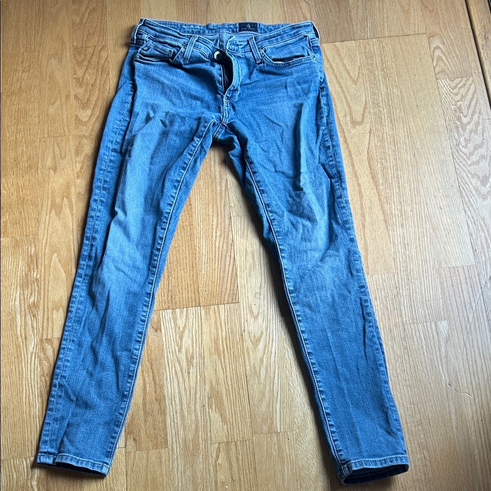 Ag Adriano Goldschmied Light Blue Ankle Jeans